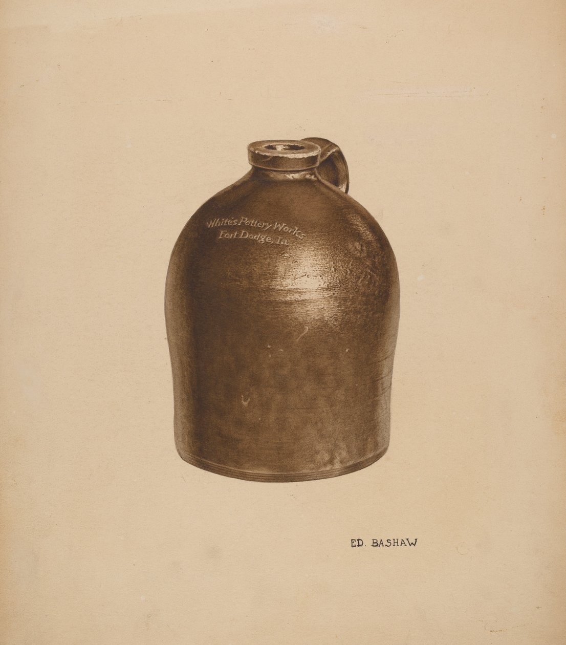 Melkekanne av keramikk av Edward Bashaw