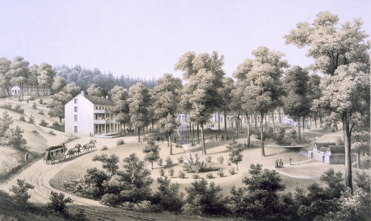 Stribling Springs, Spa Village, Augusta Country, 1858 av Edward Beyer