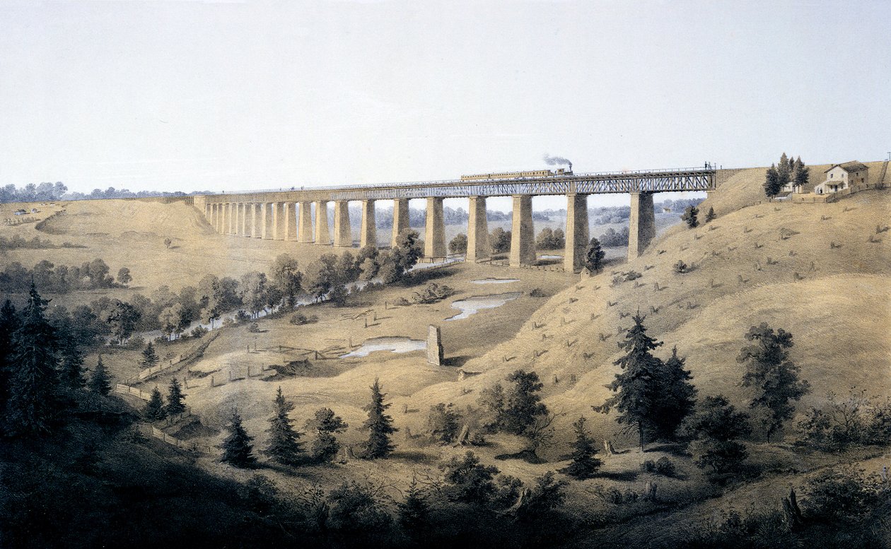 The High Bridge nær Farmville, Prince Edward County, fra 