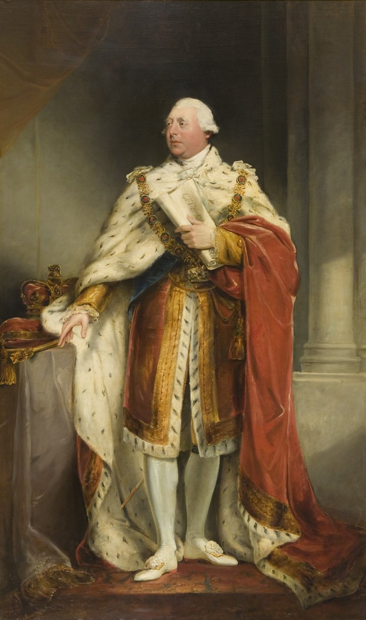 Portrett av George III, ca. 1810-15 av Edward Bird