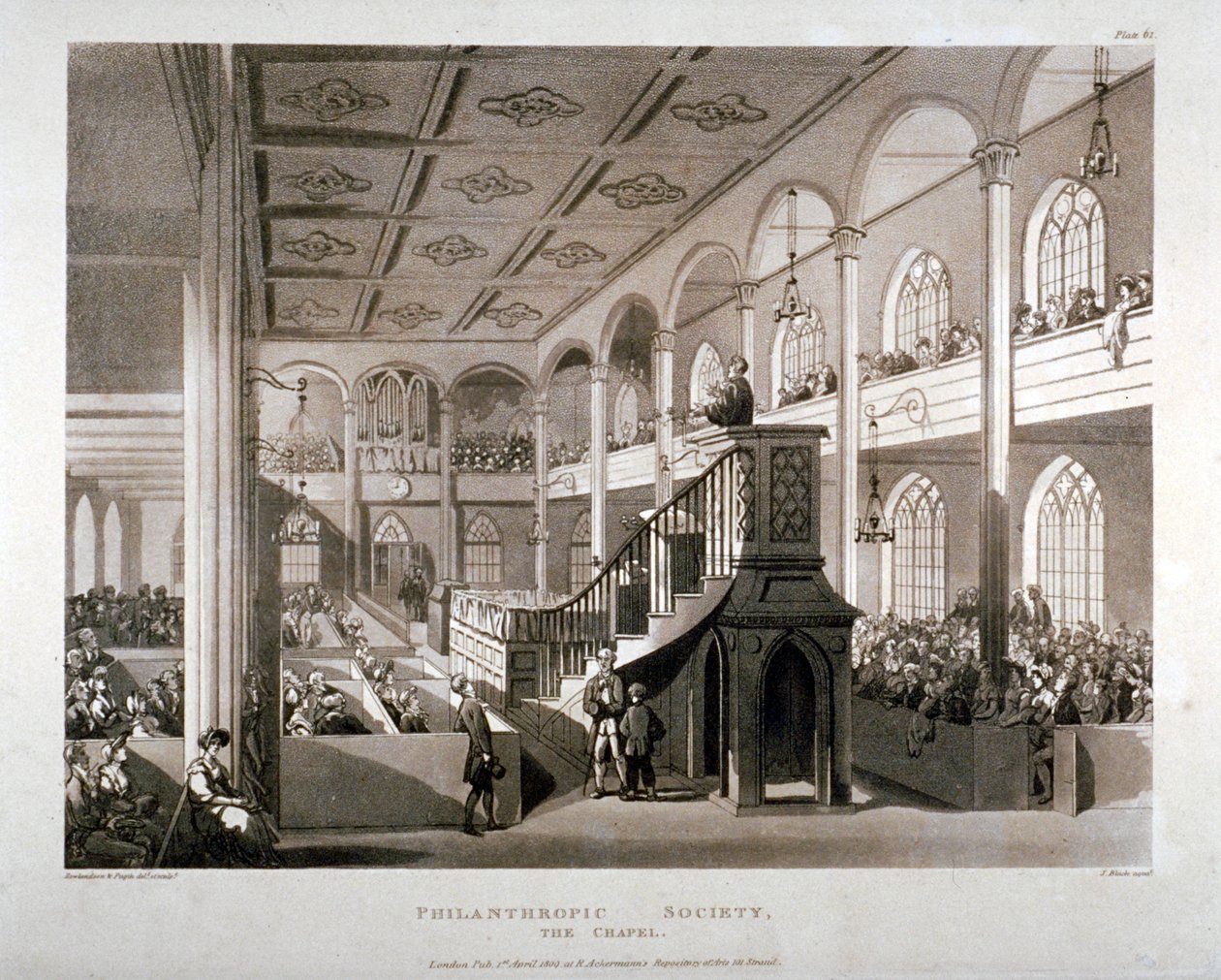 Philanthropic Society Institution Chapel, London Road, Southwark, London, 1809 av Edward Blackburn