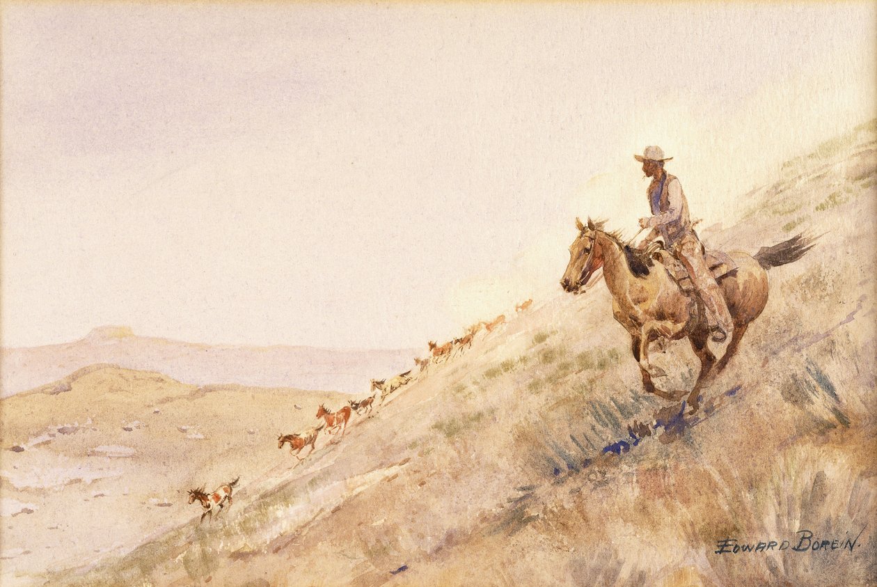 Avrunding av hester av Edward Borein