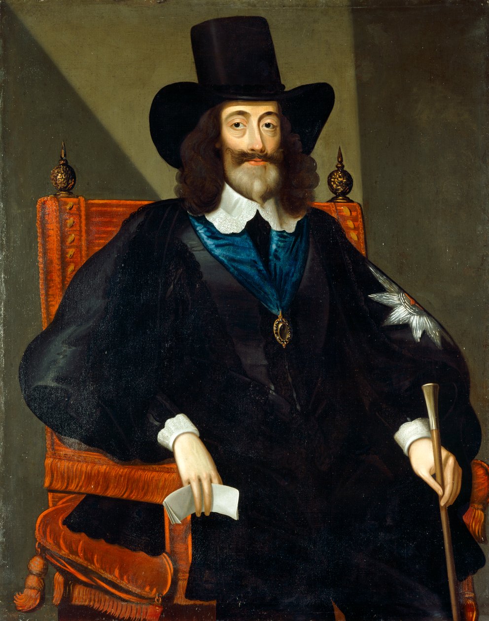 Portrett av Charles I under rettssaken hans av Edward Bower