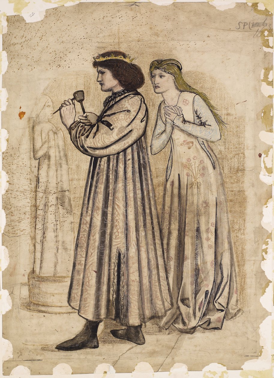 Kong Renés bryllupsreise - Skulptur av Edward Burne-Jones