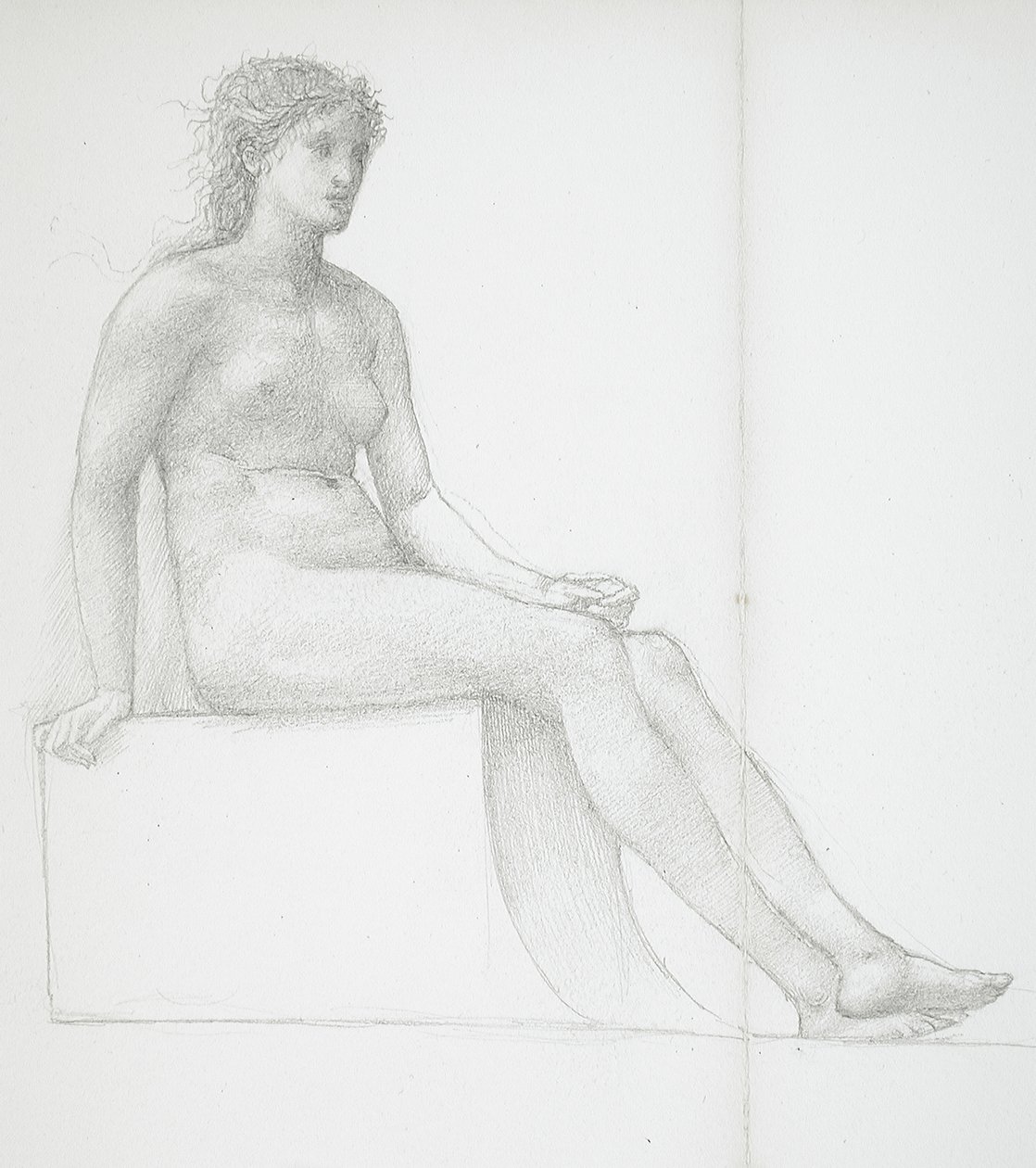 Benene til en naken kvinne av Edward Burne-Jones