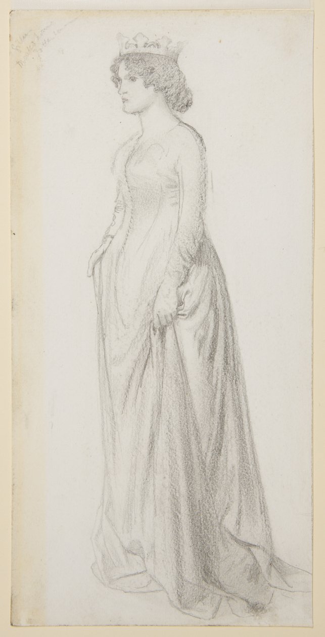 Studie til Chaucers drøm om vakre kvinner av Edward Burne-Jones