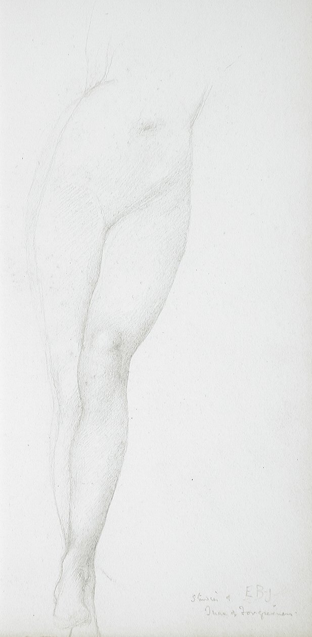 Studie av kvinnelige ben av Edward Burne-Jones