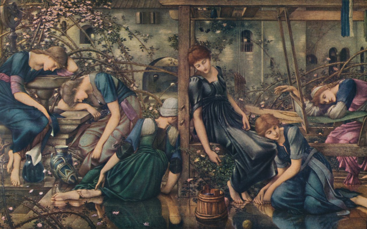 The Briar Rose, The Garden Court, c1890, 1922. av Edward Burne Jones