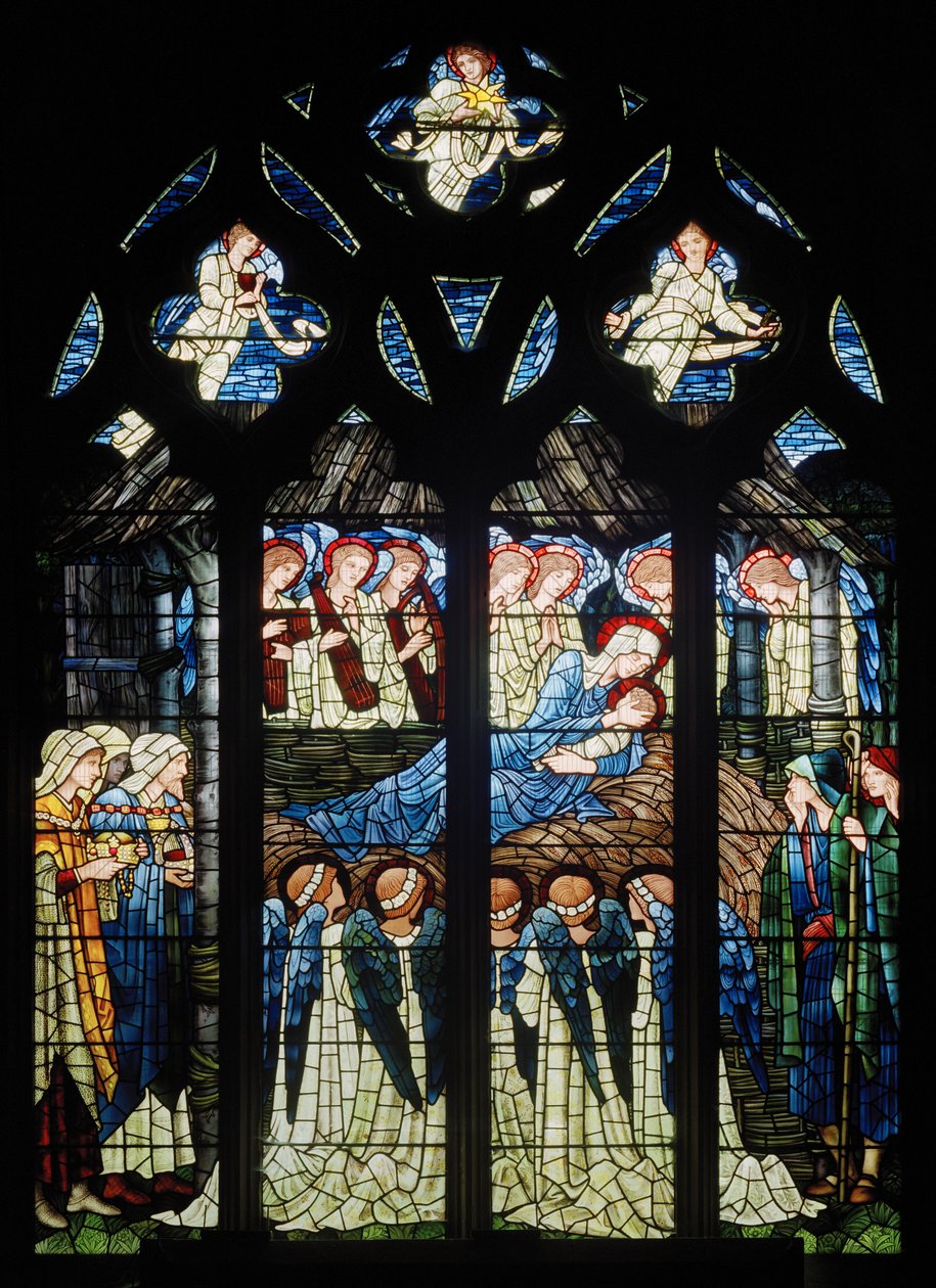 Harwarden, St Deiniol, Morris & Co., Edward Burne-Jones, The Nativity, 1898 av Edward Burne Jones