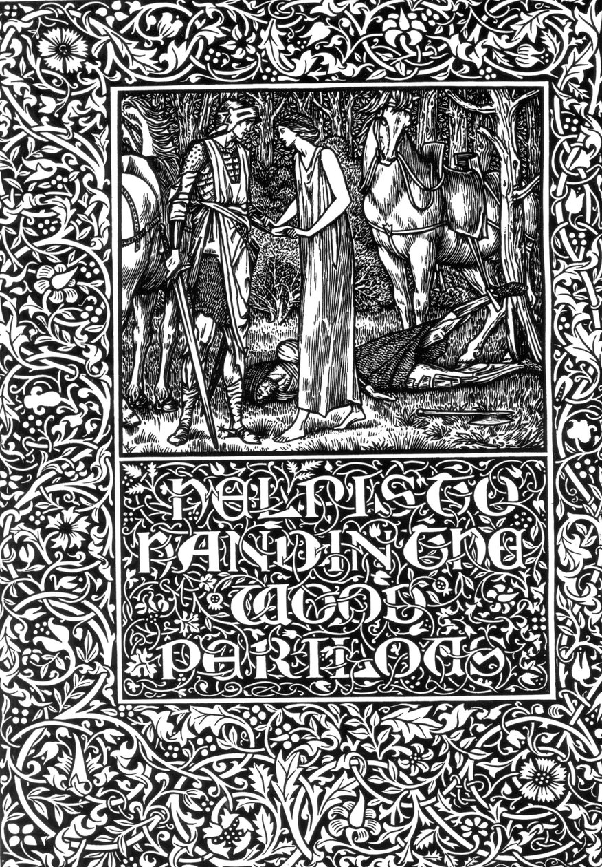 Hjelp er å levere inn Wood Perilous, 1896 av Edward Burne Jones