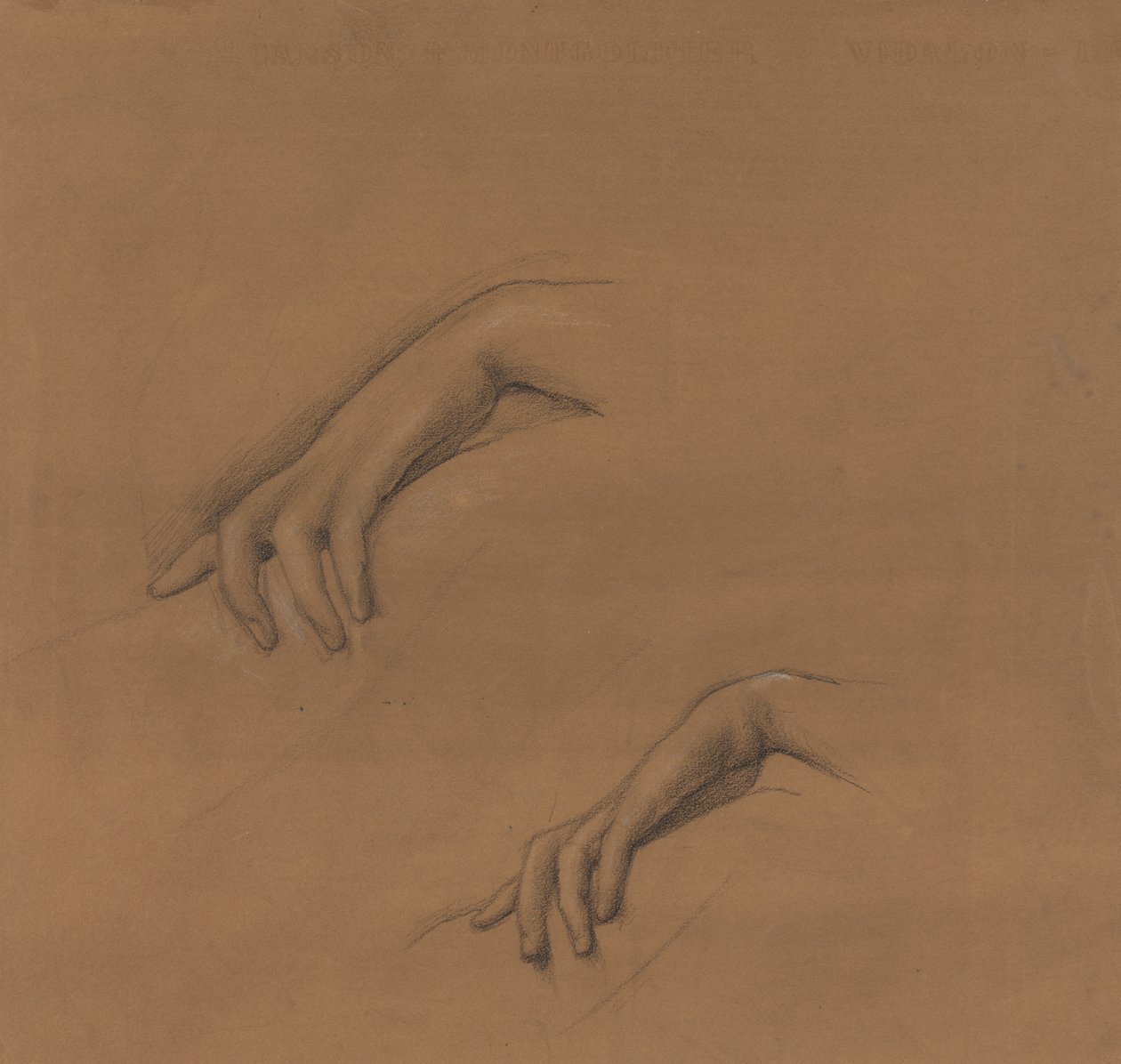 Studies for a Hand in The Godhead Fires av Edward Burne Jones