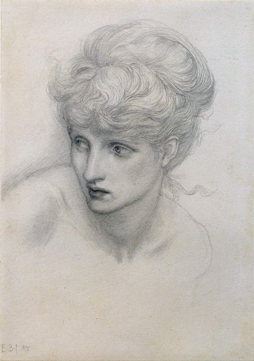 Studie av et jentehode (se også 198345) av Edward Burne Jones
