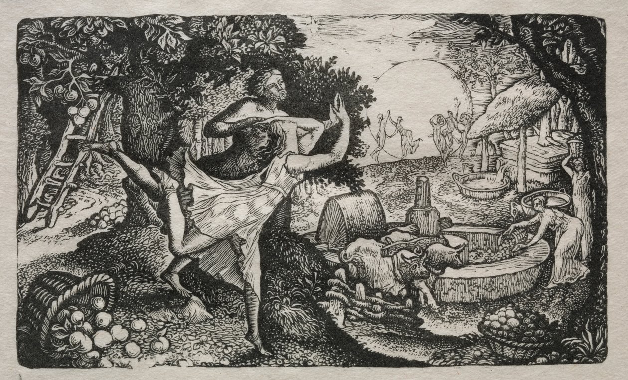The Cyder Feast: A Vision of Joy and Thanksgiving, 1829. av Edward Calvert