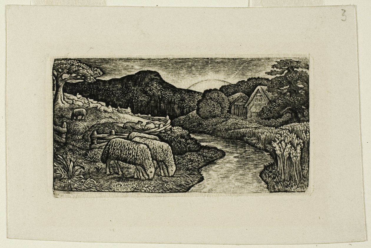 Sauene på dette beite av Edward Calvert