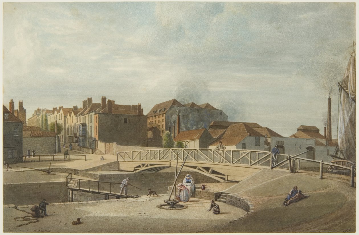Bathurst Basin (blyant og akvarell på papir) av Edward Cashin