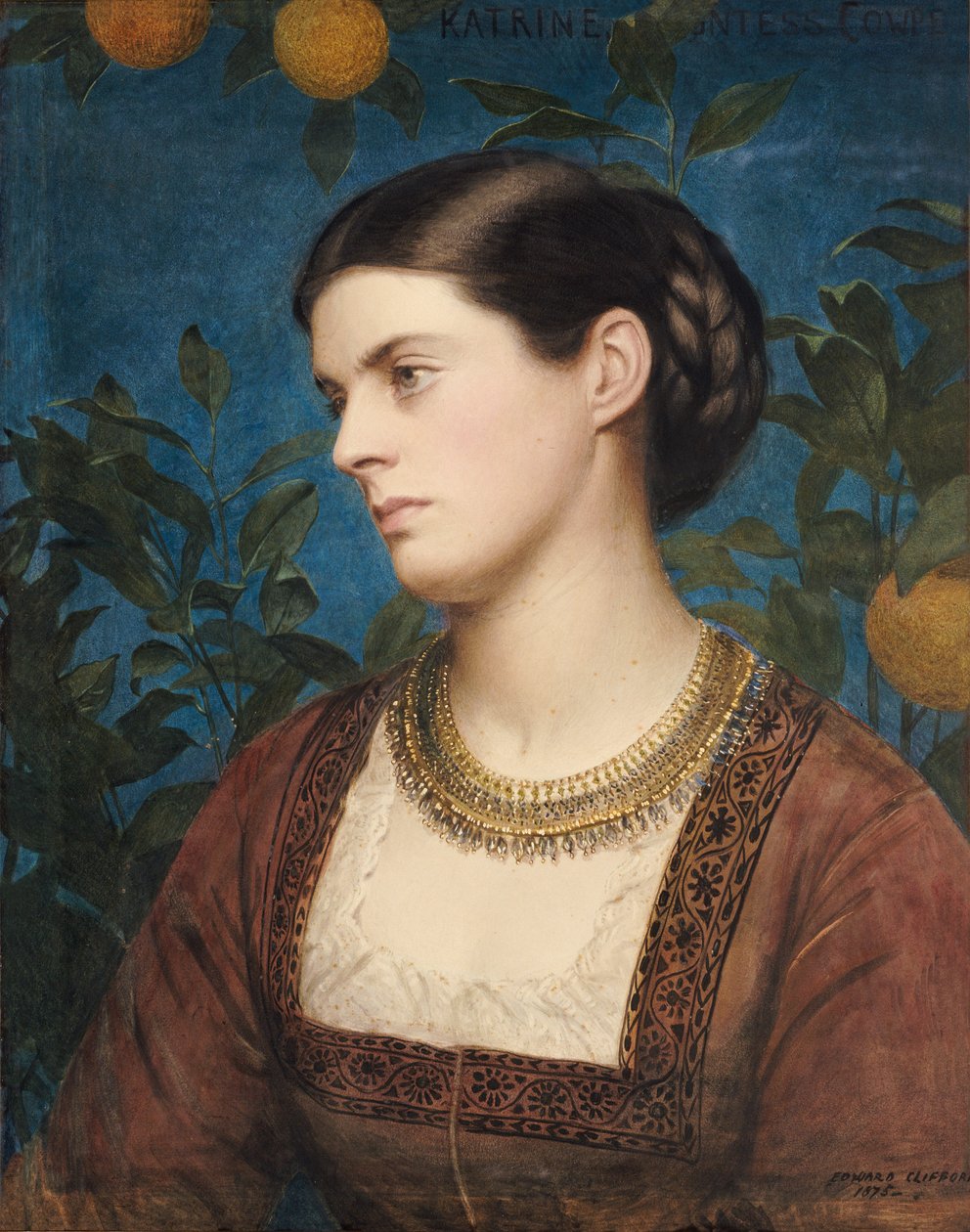 Katrine, grevinne Cowper, 1875 av Edward Clifford