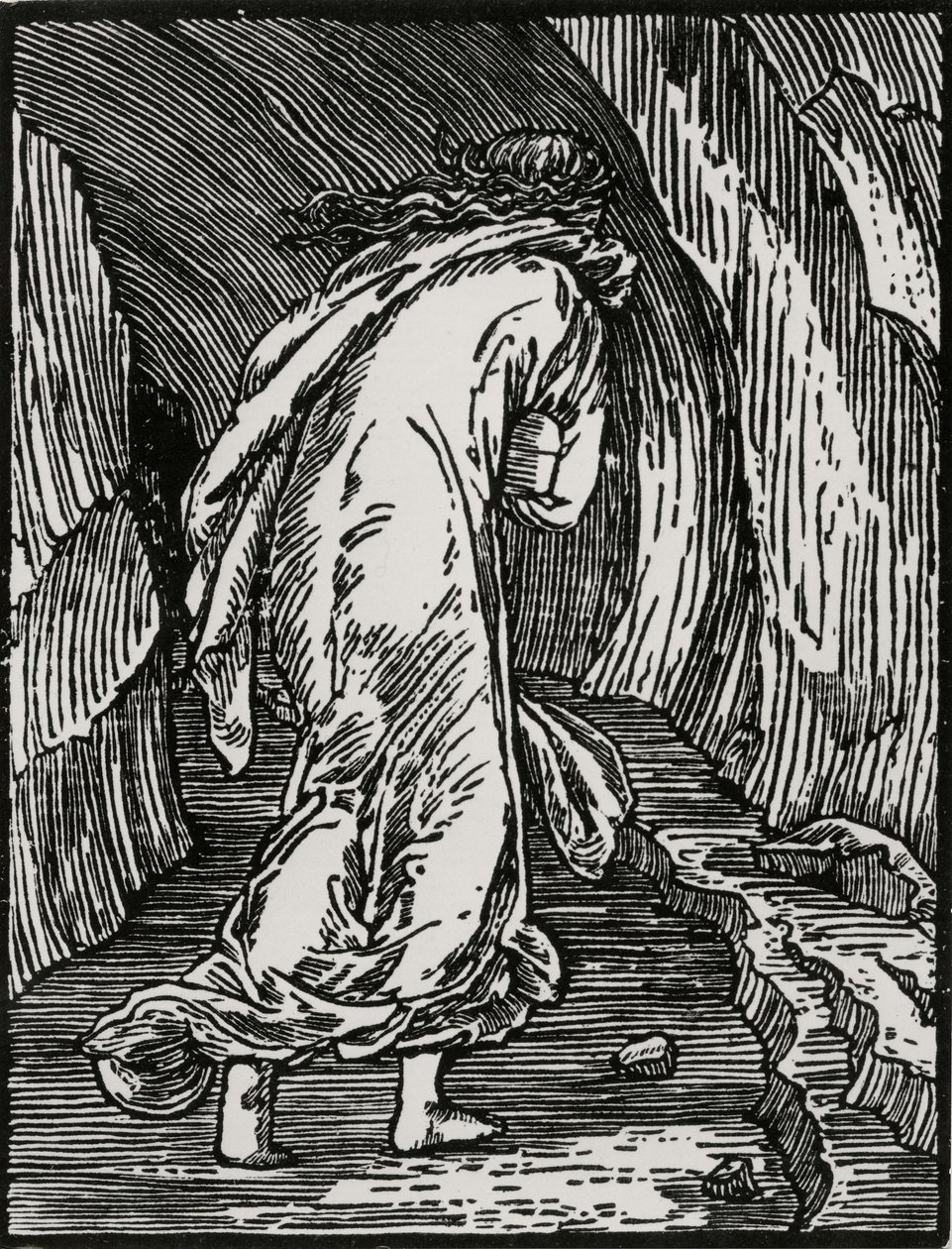 Går inn i helvete av Edward Coley (after) Burne Jones