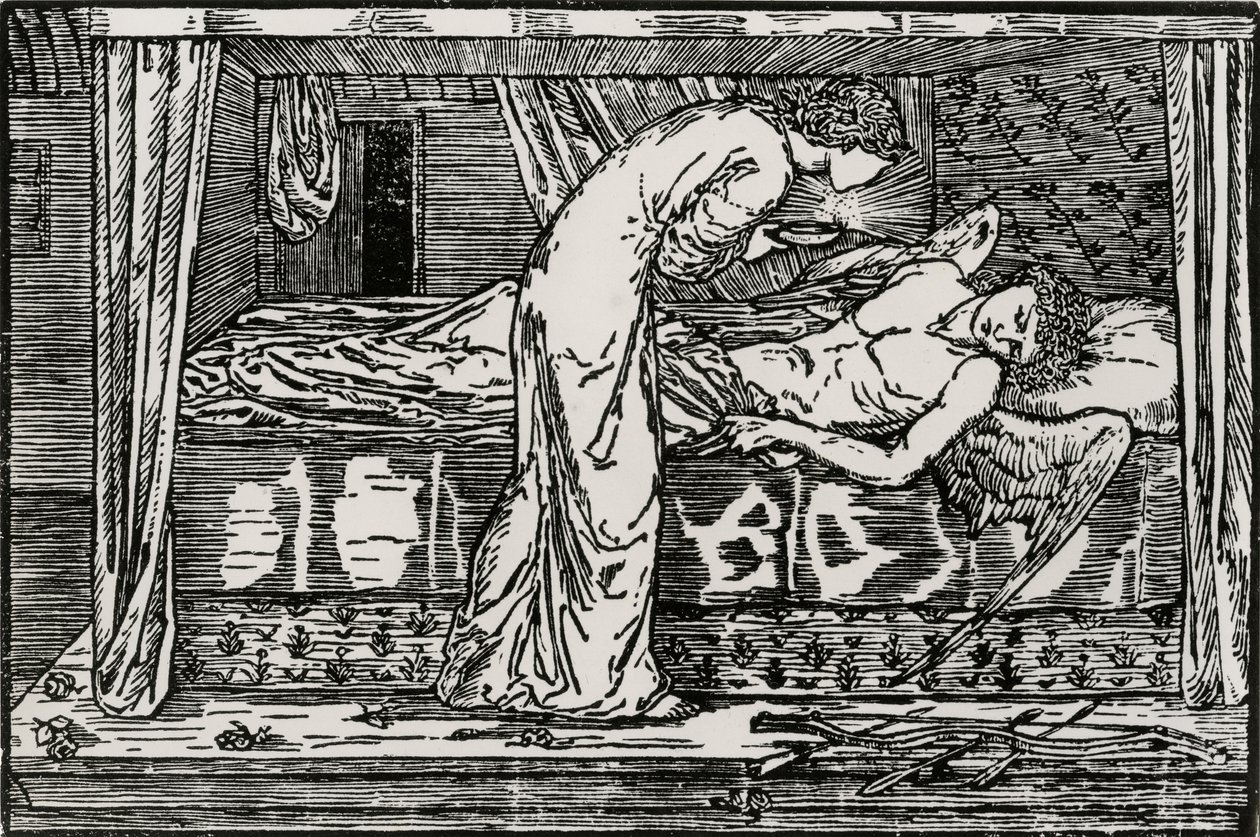 Psyche Spionering av Edward Coley (after) Burne Jones