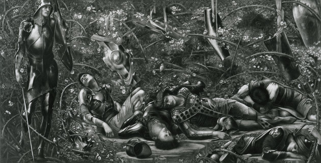 The Briar Wood, fra The Briar Rose Series av Edward Coley (after) Burne Jones