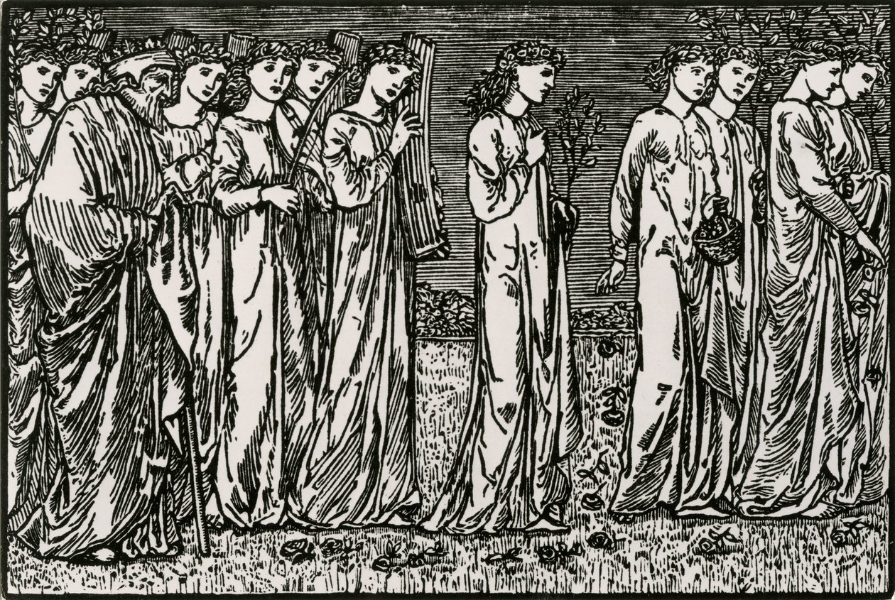 Prosesjonen til bakken av Edward Coley (after) Burne Jones