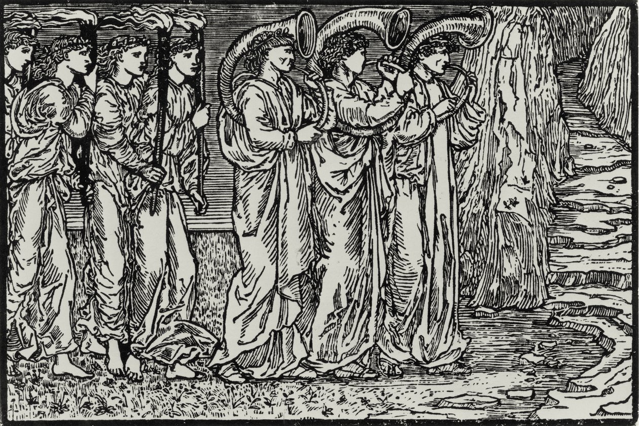 Prosesjonen til bakken av Edward Coley (after) Burne Jones