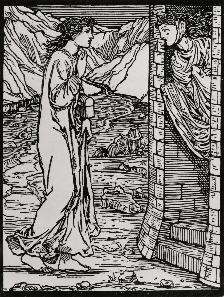 Det talende tårnet av Edward Coley (after) Burne Jones
