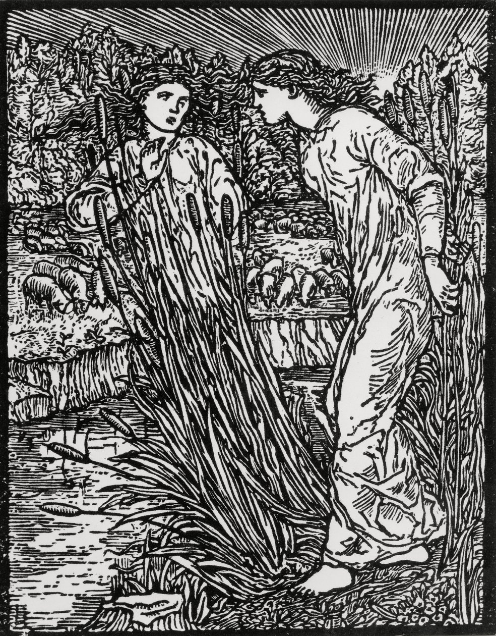 Oppgaven til den gullullede sauen av Edward Coley (after) Burne Jones