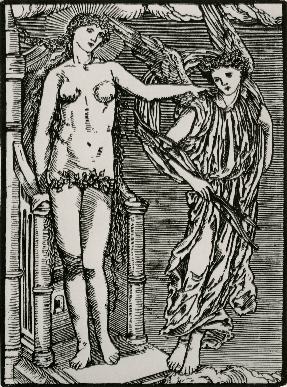 Venus sender Amor til Psyche av Edward Coley (after) Burne Jones