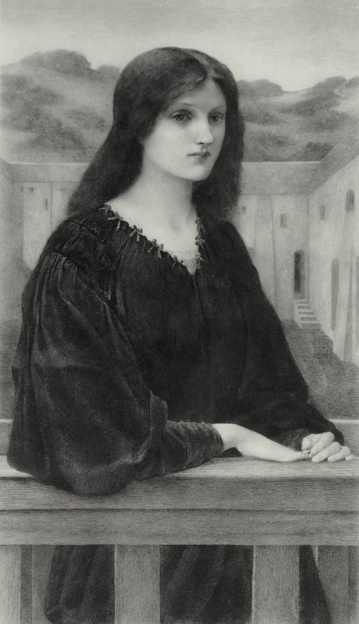 Stille kveld av Edward Coley (after) Burne Jones