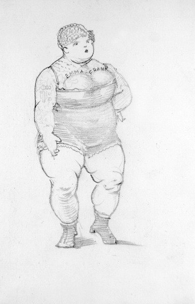 A Bathing Beauty (blyant på papir) (se også 356949) av Edward Coley Burne Jones
