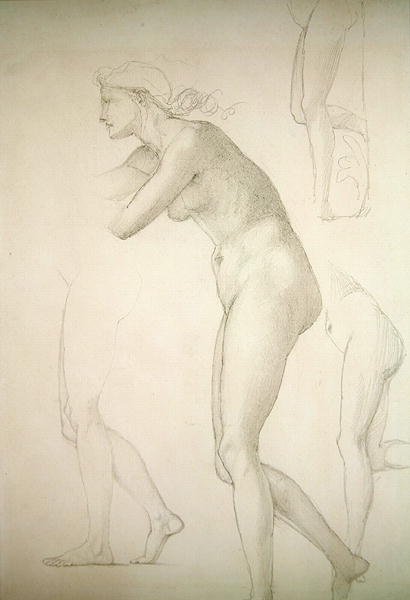Galatea (blyant på papir) av Edward Coley Burne Jones