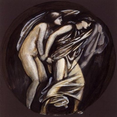 Orpheus leder Eurydice fra Hades, design for Graham Piano av Edward Coley Burne Jones