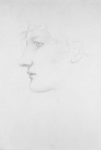 Portrett av Bessie Keene (blyant på papir) av Edward Coley Burne Jones