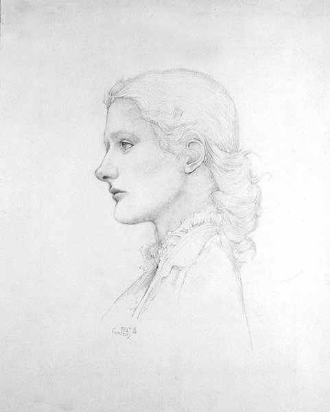 Portrett av Lucy Merrill av Edward Coley Burne Jones
