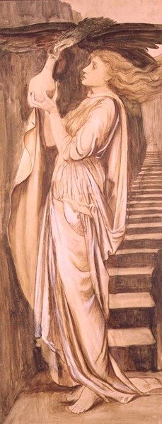 Psyche (akvarell) av Edward Coley Burne Jones