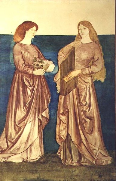 St. Dorothy og St. Cecilia av Edward Coley Burne Jones