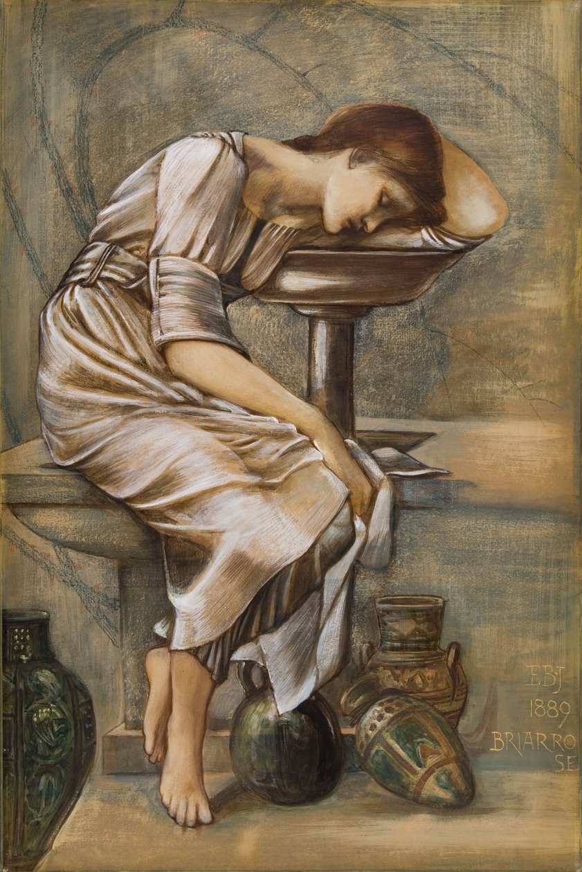 Studie for Briar Rose-serien av Edward Coley Burne Jones