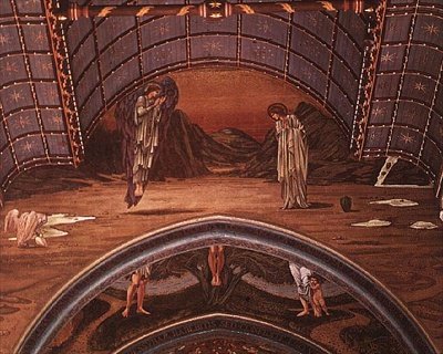 Bebudelsen og en del av en allegorisk korsfestelse av Edward Coley Burne Jones