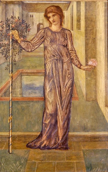 The Garland (gouache på papir) av Edward Coley Burne Jones
