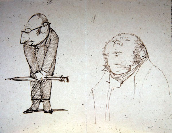 To lånetakere (blyant på papir) av Edward Coley Burne Jones