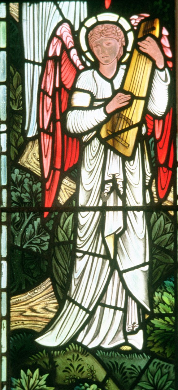 Angels of Paradise: musikalsk engel, 1897 av Edward Burne Jones