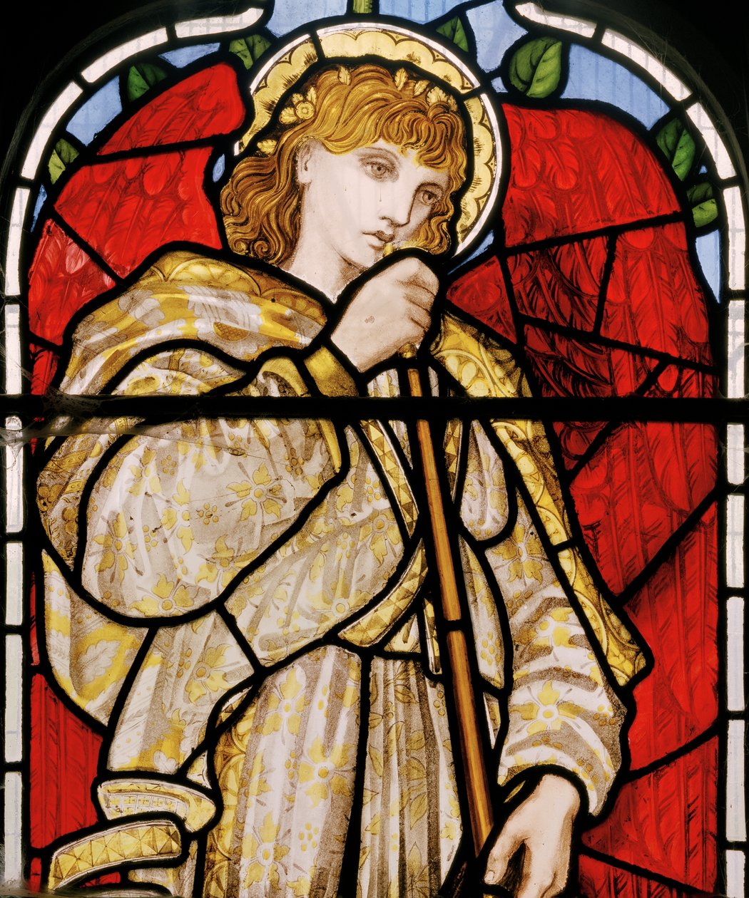 Cheddleton, Morris, Marshall, Faulkner & Co, Edward Burne-Jones, Trumpeting Angel, 1869 av Edward Burne Jones