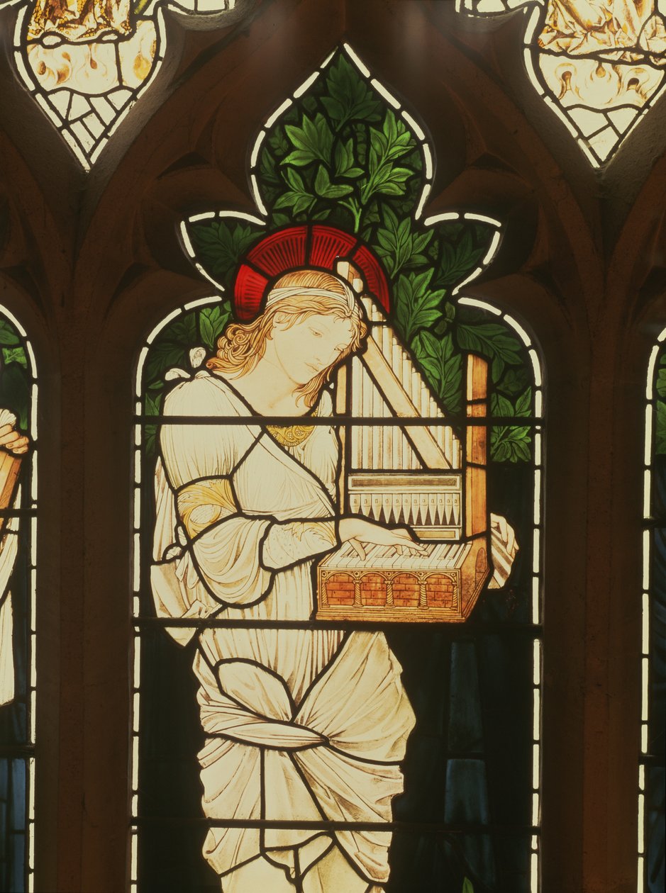 Detalj av St. Cecilia av Edward Burne Jones