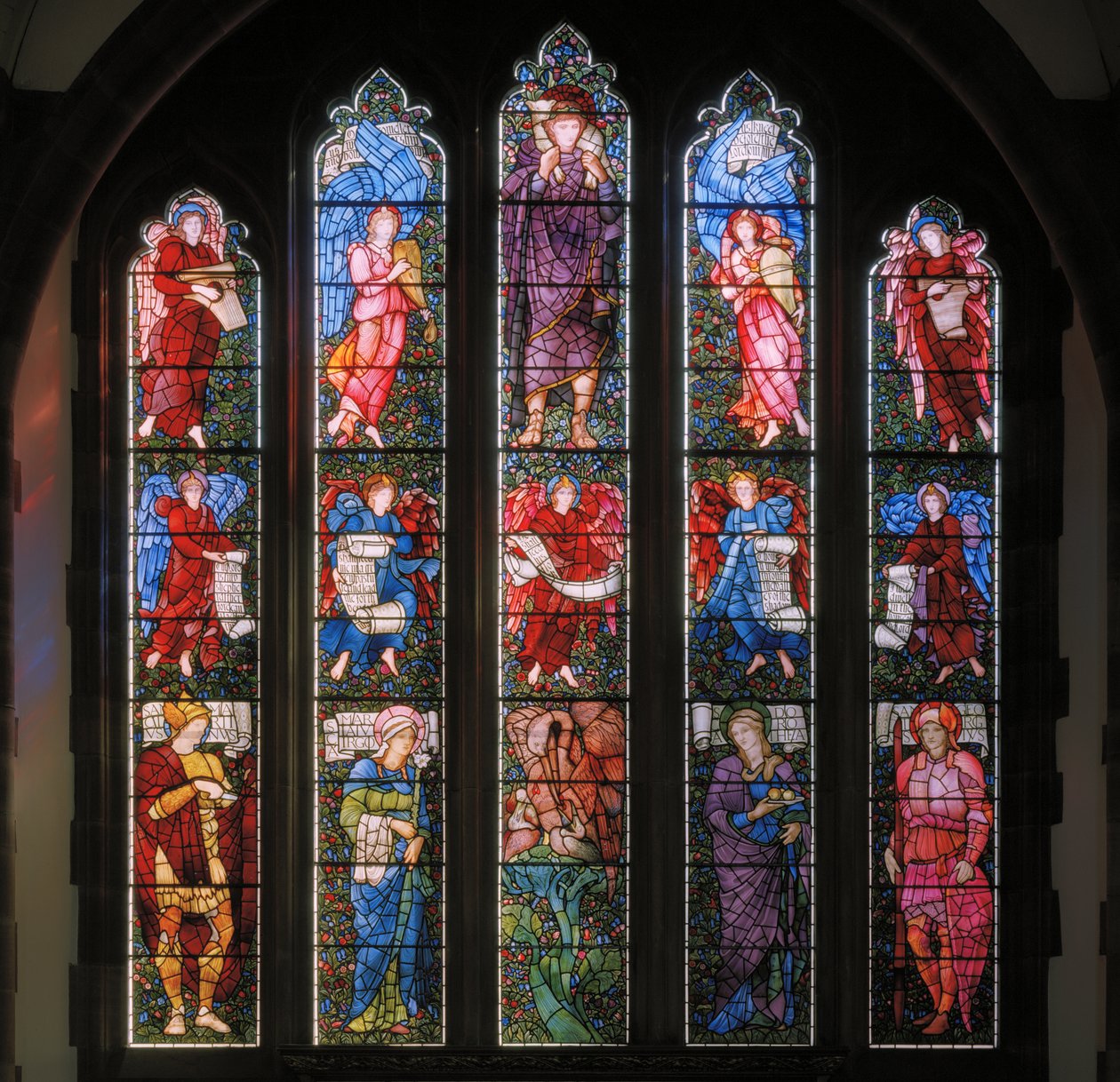 East Window, 1880 (farget glass) av Edward Burne Jones