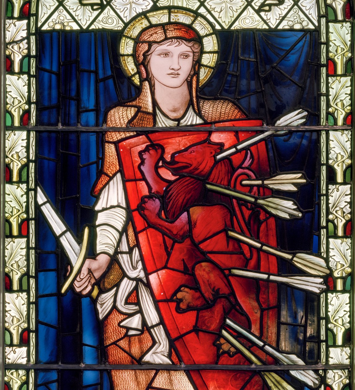 Figure of Fortitude, ca. 1896 (farget glass) av Edward Burne Jones