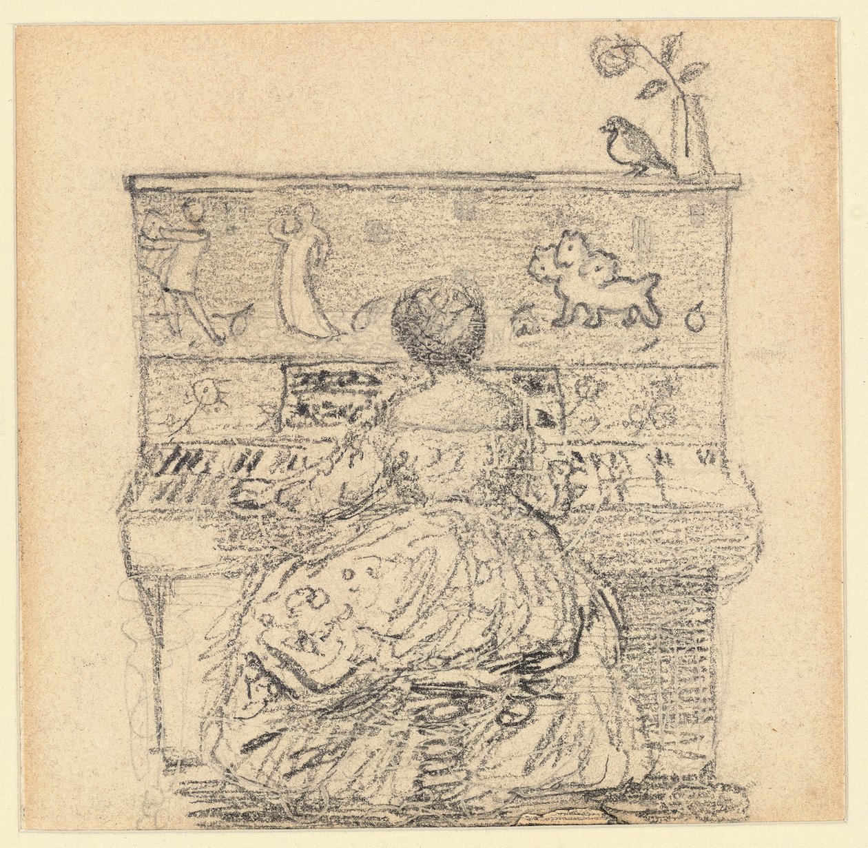 Georgiana Burne-Jones ved pianoet av Edward Burne Jones