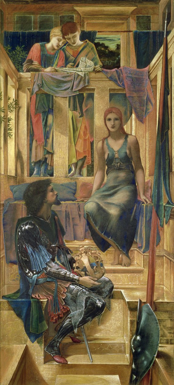 King Cophetua and the Beggar Maid - Tegneseriestudie, 1883 av Edward Burne Jones