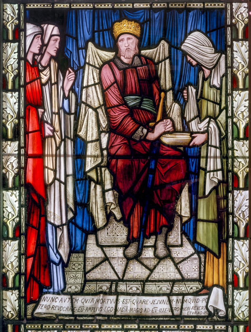King David and Charity, ca. 1896 (farget glass) av Edward Burne Jones