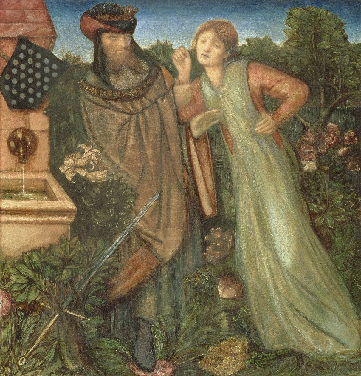 Kong Mark og Belle Iseult, 1862 av Edward Burne Jones