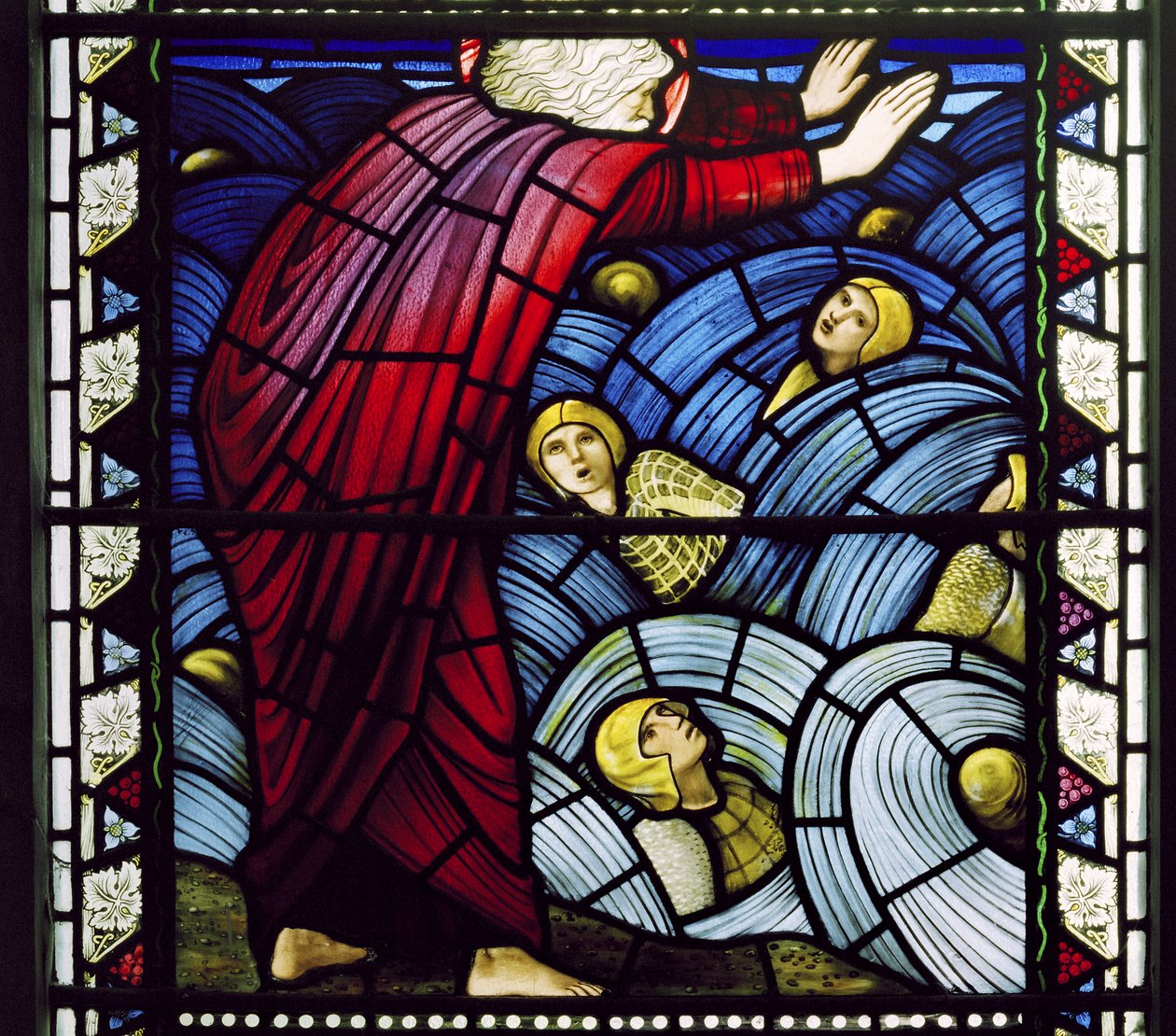 Kirkcaldy Old Kirk, Morris & Co., Edward Burne-Jones, The Passage Of The Red Sea, 1886 av Edward Burne Jones